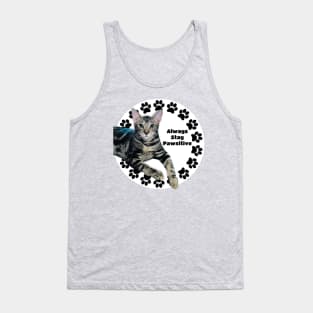 Always Stay Positive Grey Cat Tank Top